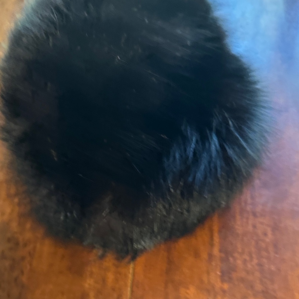 Elegant Black Real Mink Fur Hat